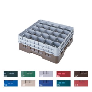 Glaskorf 25 vaks grijs/zwart